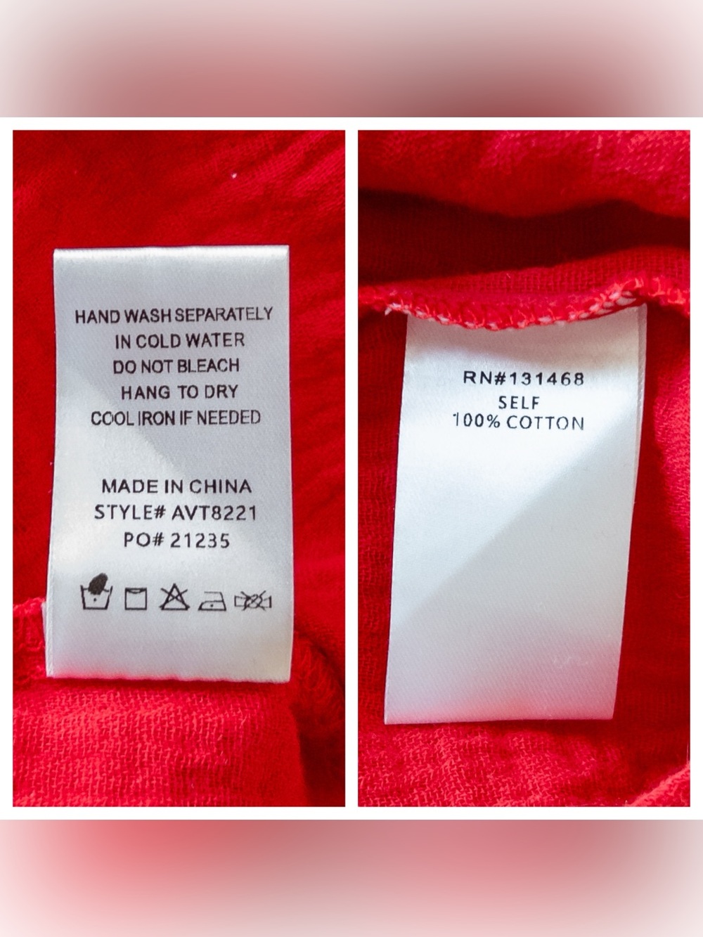 NWOT Avara Tammy 100% Cotton Lightweight Gauze Top Red Size M - Picture 9 of 11